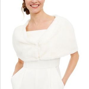 Calvin Klein Faux Fur Shrug